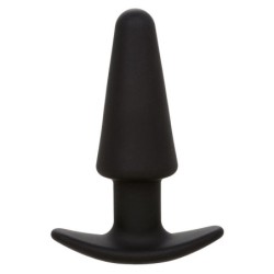 Plug Anal Conique 10 Vibrations Silicone Noir