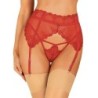 Lonesia Reggicalze di Pizzo - Rosso L/XL