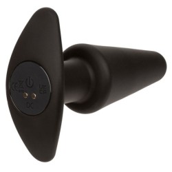 Rock Bottom Konisk Analplugg med 10 Vibrationer, Svart Silikon
