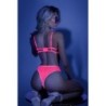 Sweet Escape beha met open cups en sexy string - Neonroze M/L