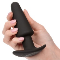 Rock Bottom Konisk Analplugg med 10 Vibrationer, Svart Silikon