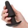 Rock Bottom Plug Anal Cónico 10 Vibraciones Silicona Negro