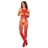 Netkousen met jarreteldesign - Rood XL/2XL