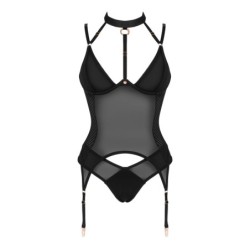 Corset cu portjartiere Brasica - Negru M/L