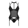 Corset cu portjartiere Brasica - Negru M/L