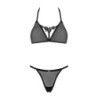 Celia Noir - Transparent Sæt - Sort M/L