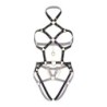 Body Harness with Heart-Shaped Cock Ring - Black M