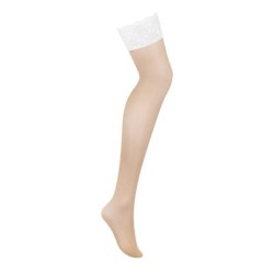 Heavenlly - Meias com renda branca M/L