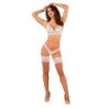 Heavenlly - Meias com renda branca M/L
