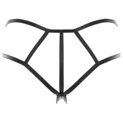 Jag gillar det grova Tanga med öppen gren - Svart M/L