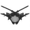 I Like It Rough Tanga met Open Kruis - Zwart M/L