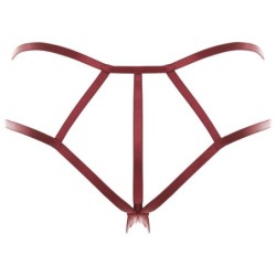 I Like It Rough Tanga atvira tarpkojo sritimi - Burgundija M/L