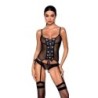 Corset Nessy amb Entrecuix Obert - Negre S/M