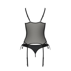 Corset Nessy amb Entrecuix Obert - Negre S/M