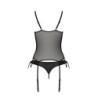 Corset Nessy amb Entrecuix Obert - Negre S/M