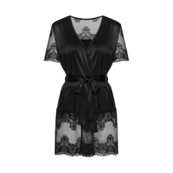 Smyslné černé kimono M/L