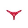 Tanga rossa con pizzo M/L