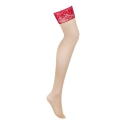 Reggicalze in pizzo Lacelove - Rosso M/L