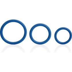 Σετ Τρία Δαχτυλίδια Μπλε Στύση