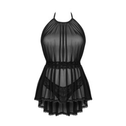 Serafia Babydoll & Tanga - Negru M/L