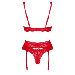 Dreiteiliges Set Amor Cherris - Rot L/XL