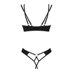 Ensemble deux pièces sans entrejambe Nesari - Noir M/L
