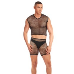 René Rofé - Conjunto de tres piezas de red y bolas - Negro L/XL