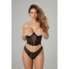 Jumătate de Corset și Tanga Alaya - Negru M