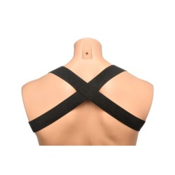 Chest Harness with Armbands - Black L/XL