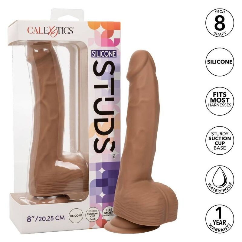 Studs de Silicone 20,32 Cm Castanho
