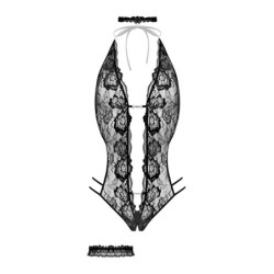 Body-Set z otwartym kroczem Renee - czarny L/XL