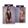Body-Set z odprtim mednožjem Renee - črna L/XL