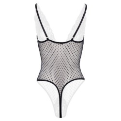 Dewi Open Crotch Sensual Bodysuit - Black L/XL