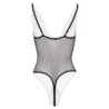 Body sensual с отворено дъно Dewi - черно L/XL