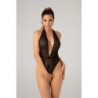 Halterteddy Dina met open kruis - zwart L/XL
