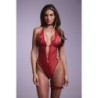 Conjunto corporal entrepierna abierta Renee – Rojo L/XL