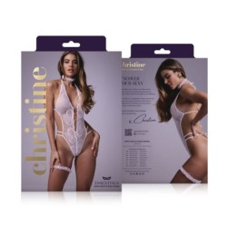 Боди-комплект с отворено дъно Renee - Бял L/XL