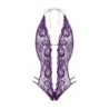 Body de renda com entrepernas aberta Renee - roxo L/XL