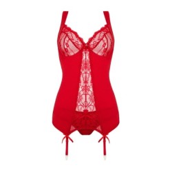 Set top cu bretele din 2 piese Marzia - roșu L/XL