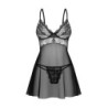 Išskirtinis Babydoll ir Stringai Perisia - Juoda M/L