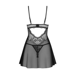 Exquis Babydoll et String Perisia - Noir M/L