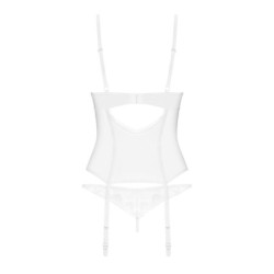 Corsé i tanga Alissium - Blanc M/L