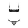 Ensemble deux pièces sans entrejambe Nutris - Noir M/L