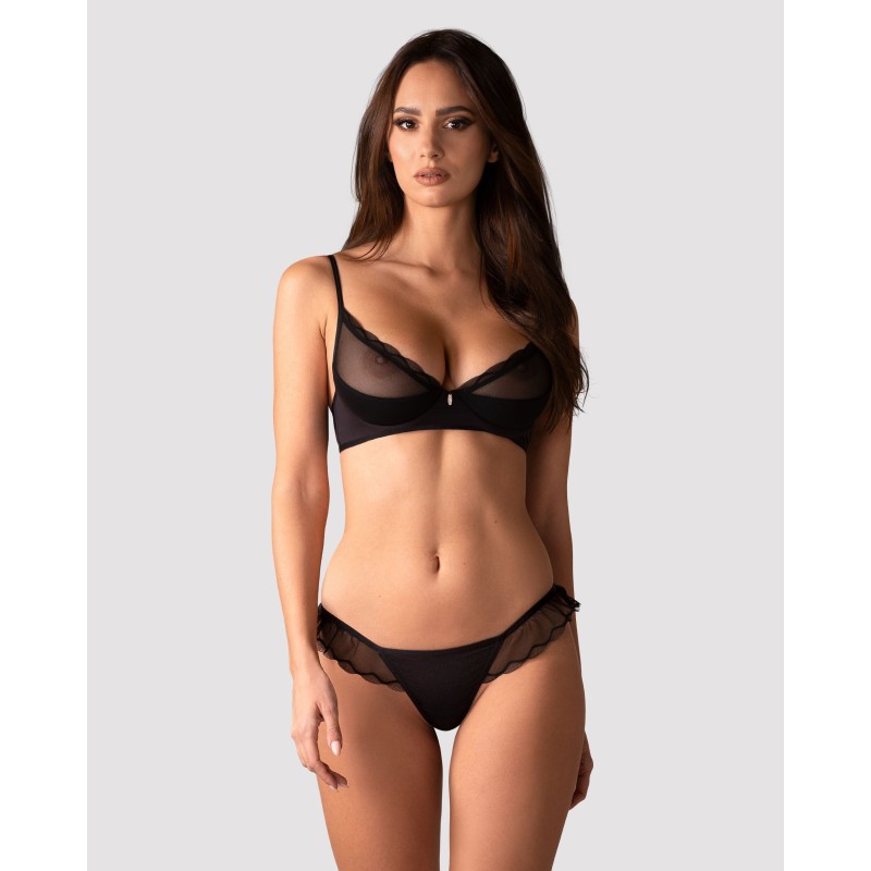 Stelisa 2-delt bh-sæt - Sort L/XL