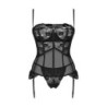 Serena Love - Corset et String - Noir XL/2XL