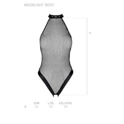 Body Moonlight met open kruis - Zwart XL/2XL