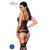 Corset Nessy com Entrepernas Abertas - Preto 2XL/3XL