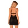 Babydoll et string élégants - Noir XL/2XL