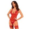 Corsetto Rosso Sexy Trasparente XL/2XL