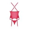 Corsetto Rosso Sexy Trasparente XL/2XL